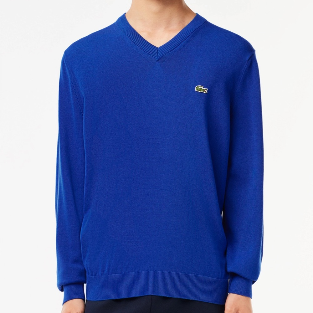 Lacoste Men’d V-Neck Cotton Sweater